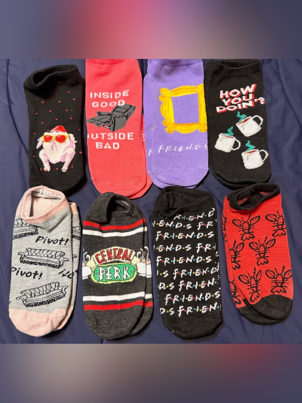 Friends TV Show No-Show Socks - Assorted Colors (Set)